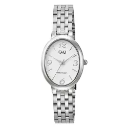   Q&Q női karóra, quartz, ezüst színű tok, ezüst színű karcsat, fehér számlap, Q10C-001PY