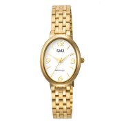   Q&Q női karóra, quartz, arany színű tok, arany színű karcsat, fehér számlap  Q10C-004PY