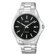   Q&Q férfi karóra, quartz, ezüst színű tok, ezüst színű fémcsat, fekete számlap  A484J202Y