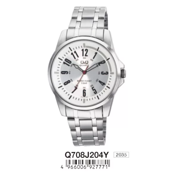 Ceas bărbătesc Q&Q quartz, argintiu, Q708J204Y