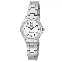   Ceas damă Q&Q quartz, carcasă și brățară argintie, cadran alb, C193J204Y
