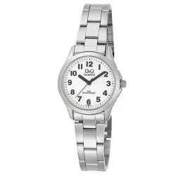   Ceas damă Q&Q quartz, carcasă și brățară argintie, cadran alb, C193J204Y