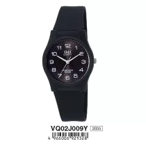  Ceas de damă Q&Q din plastic, mecanism quartz, culoare neagră