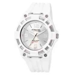 Ceas bărbătesc Q&Q plastic, quartz, alb, DD00-003