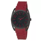   Ceas damă Q&Q quartz, curea silicon, carcasă argintie, Q676-525