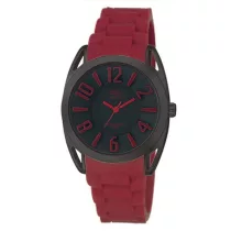   Ceas damă Q&Q quartz, curea silicon, carcasă argintie, Q676-525
