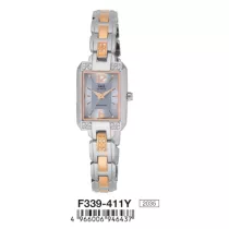 Ceas damă Q&Q fashion, quartz, bicolor, F339-411Y