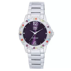 Ceas damă Q&Q fashion, quartz, argintiu, KX09J222Y