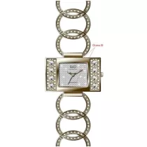 Ceas damă Q&Q fashion, quartz, auriu, F115-600Y