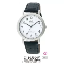 Ceas bărbătesc Q&Q quartz, carcasă argintie, C150J304Y