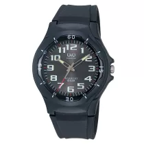  Ceas bărbătesc Q&Q plastic, mecanism quartz, culoare neagră
