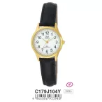 Ceas damă Q&Q quartz, carcasă aurie, C179J104Y