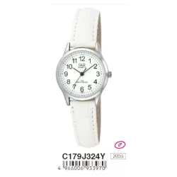 Ceas damă Q&Q quartz, carcasă argintie, C179J324Y