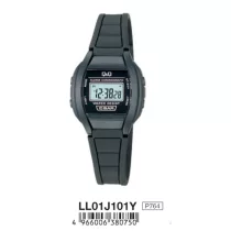 Ceas damă Q&Q plastic, quartz/LCD, negru LL01J101