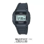 Ceas bărbătesc Q&Q plastic, quartz/LCD, negru, ML01J101
