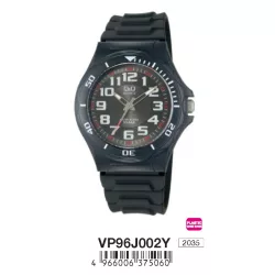 Ceas bărbătesc Q&Q plastic, quartz, negru, VP96-002