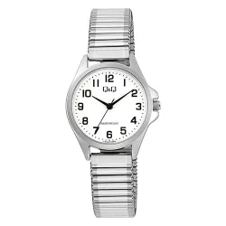   Q&Q női karóra,quartz, ezüst színű fémtok, ezüst színű rugóscsat, fehér számlap C37A-023PY