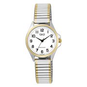   Q&Q női karóra, quartz, bicolor színű fémtok, bicolor színű rugóscsat, fehér számlap C37A-025PY