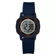   Q&Q női karóra, quartz, digitális kijelzés, kék színű műanyag tok, kék színű műanyag szíj, M208J009Y