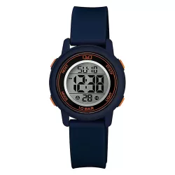   Q&Q női karóra, quartz, digitális kijelzés, kék színű műanyag tok, kék színű műanyag szíj, M208J009Y
