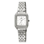   Q&Q női karóra, quartz, ezüst színű fémtok, ezüst színű fémcsat, fehér számlap Q27C-003PY