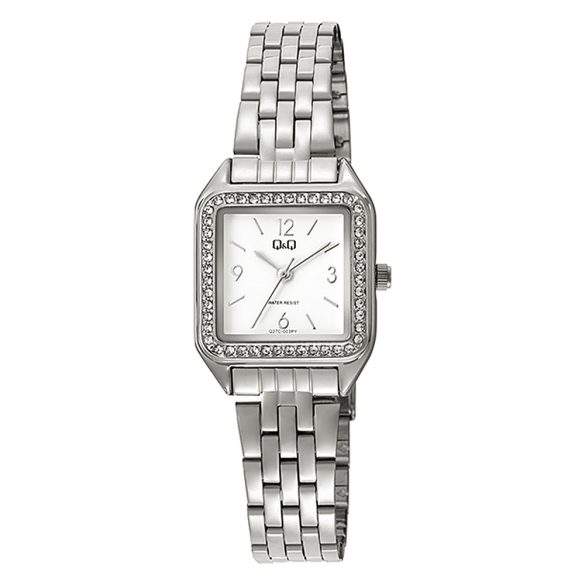 Q&Q női karóra, quartz, ezüst színű fémtok, ezüst színű fémcsat, fehér számlap Q27C-003PY