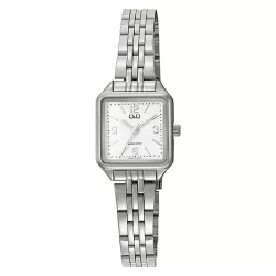   Q&Q női karóra, quartz, ezüst színű fémtok, ezüst színű fémcsat, fehér számlap Q28C-003PY