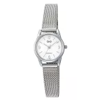   Q&Q női karóra, quartz, ezüst színű fémtok, ezüst színű fémcsat, fehér számlap, Q31C-001PY