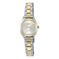   Q&Q női karóra, bicolor színű fémtok, bicolor színű fémcsat, ezüst színű számlap, Q36C-002PY