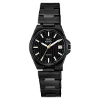   Q&Q női karóra, quartz, fekete színű nemesacél tok, fekete számlap, fekete nemesacél csat, (Superior) S22A-008PY