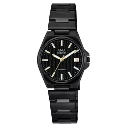   Q&Q női karóra, quartz, fekete színű nemesacél tok, fekete számlap, fekete nemesacél csat, (Superior) S22A-008PY