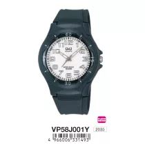 Ceas bărbătesc Q&Q plastic, quartz, negru, VP58-001