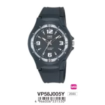 Ceas bărbătesc Q&Q plastic, quartz, negru VP58-005
