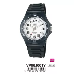 Ceas bărbătesc  Q&Q plastic, quartz, negru, VP96-001