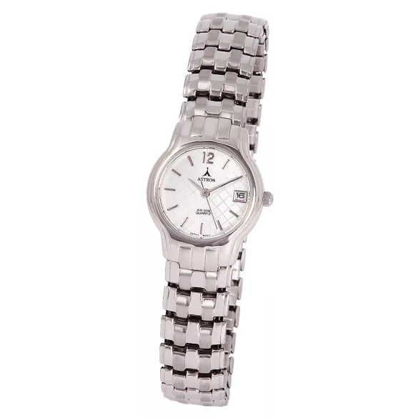 Ceas de damă ASTRON, carcasă inox, carcasă și brățară argintie, nickel free, splash proof