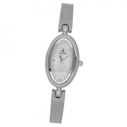   Astron 5456-8 ceas damă elegant, argintiu cu brățară tip mash-band