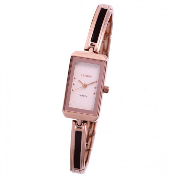Astron 5748-9 ceas de damă elegant cu decor cloisonne, quartz, carcasă roze