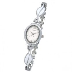 Ceas de damă ASTRON, culoare argintie, ornamente smalt