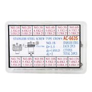 Menetes acél korona szett / 24 db