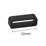   Karóra szíj bújtató, műanyag, fekete színű, 22 mm-es szíjhoz