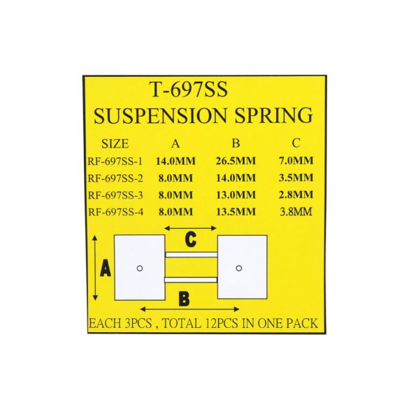 Inga tartó rugó (pendli) / 12 db