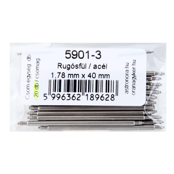Rugósfül, acél, 40*1.78 mm