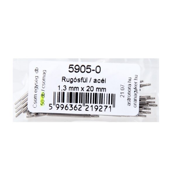 Rugósfül, acél, 20*1.30 mm