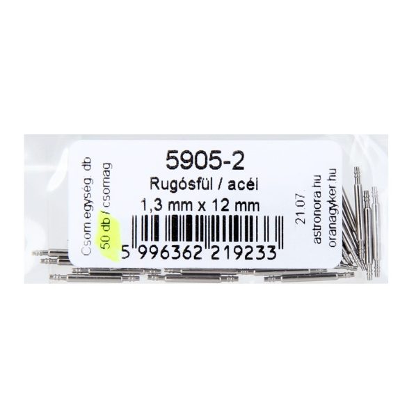 Rugósfül, acél, 12*1.30 mm