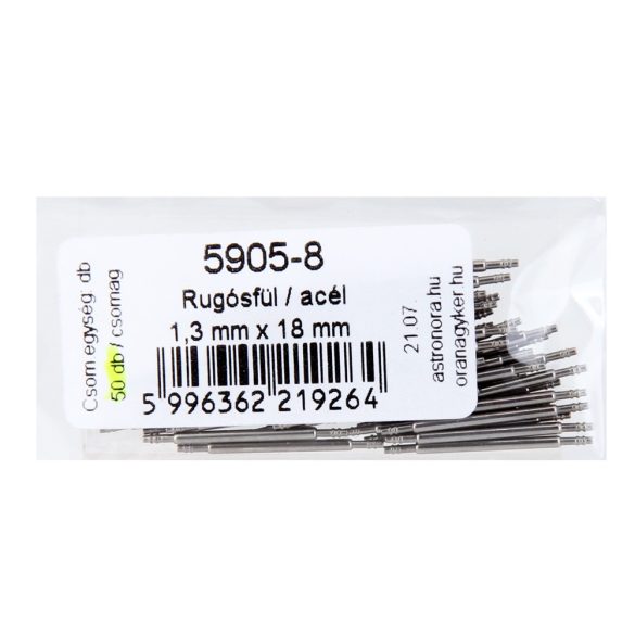 Rugósfül, acél, 18*1.30 mm