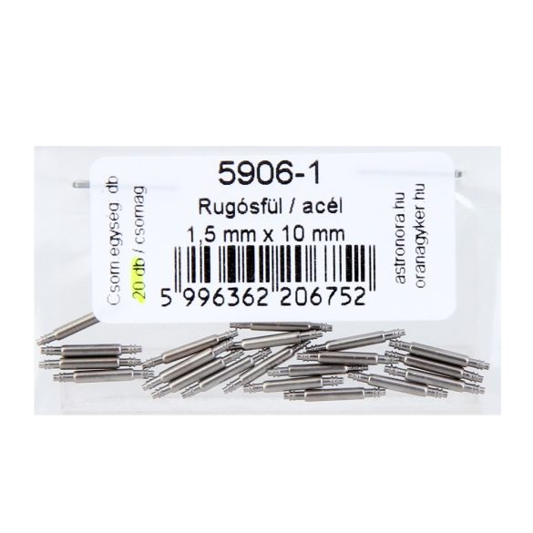 Rugósfül, acél, 10 mm*1.50 mm