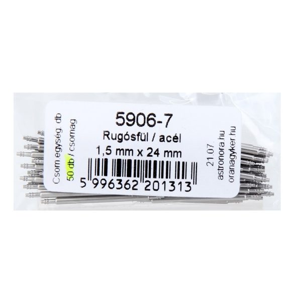 Rugósfül, acél, 24 mm*1.50 mm