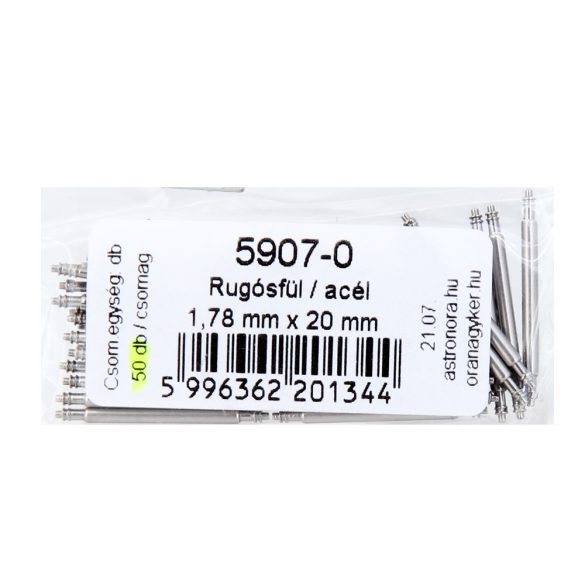 Rugósfül, acél, 20 mm*1.78 mm