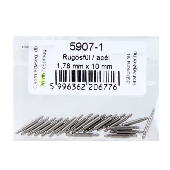 Rugósfül, acél, 10 mm*1.78 mm