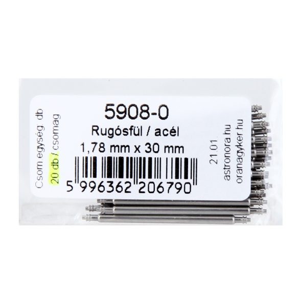 Rugósfül, acél, 30 mm*1.78 mm